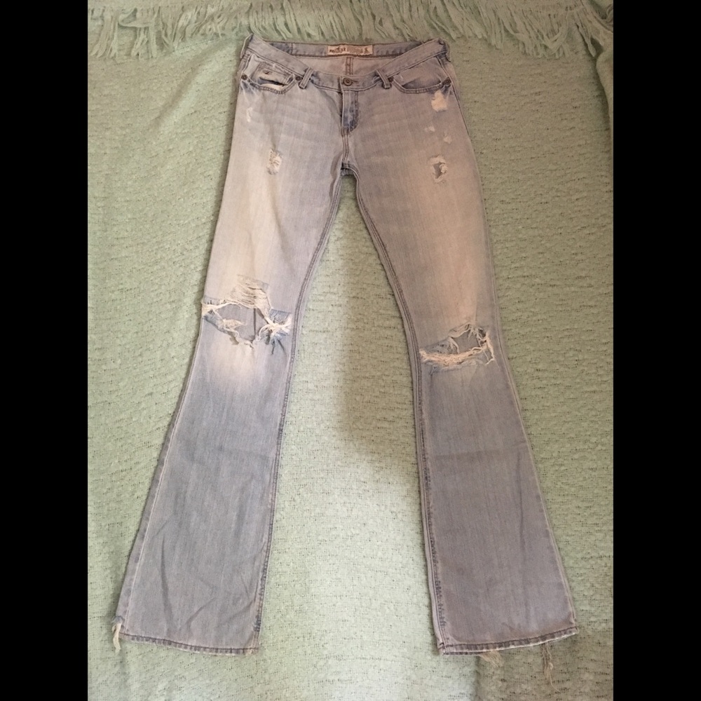 Hollister Flare Leg, Boot Distressed Jeans.